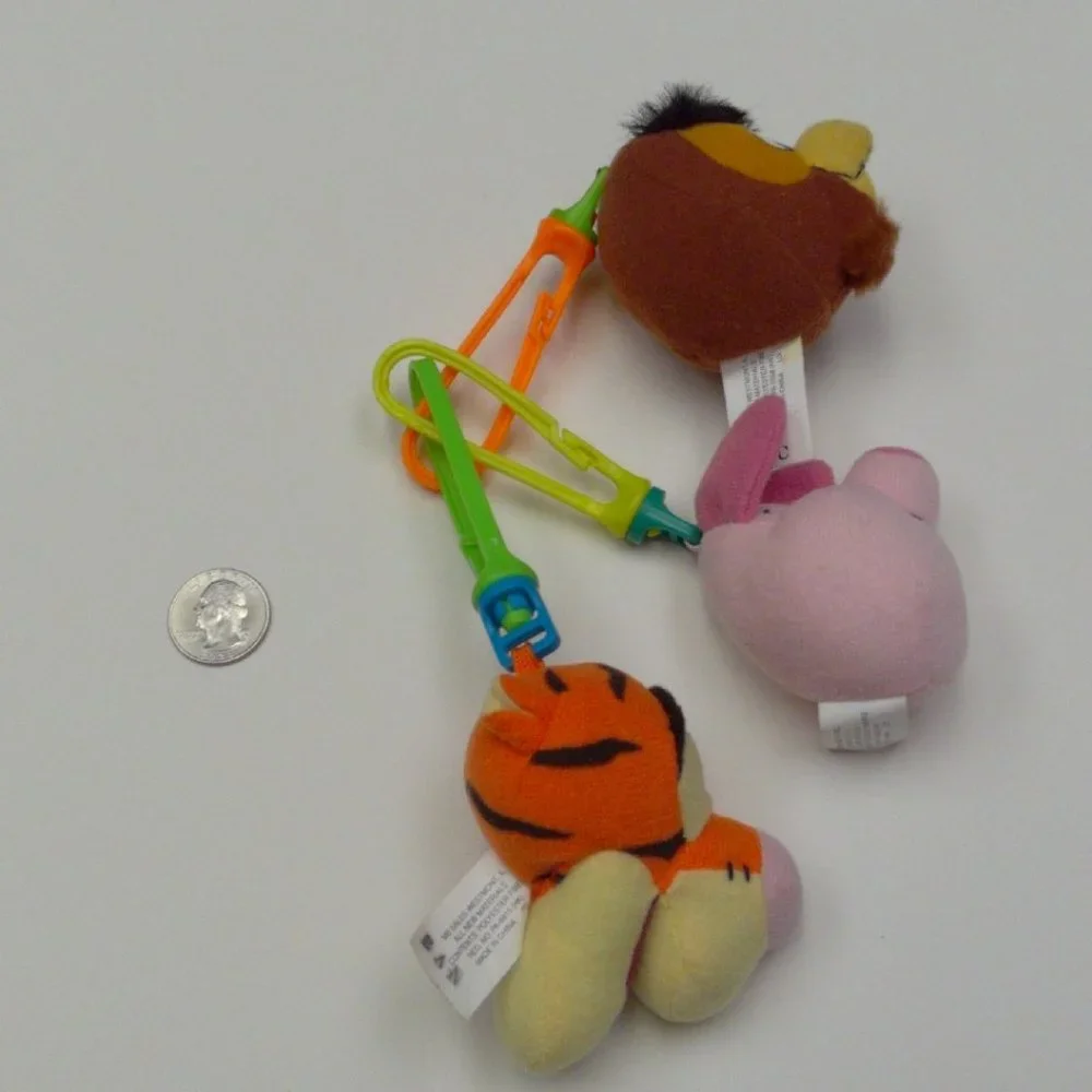 Winnie the Pooh McDonald keychain Plush Lot of 3